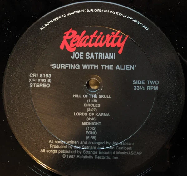 Joe Satriani - Surfing With The Alien (LP, Album) (Very Good (VG)) - Image 3