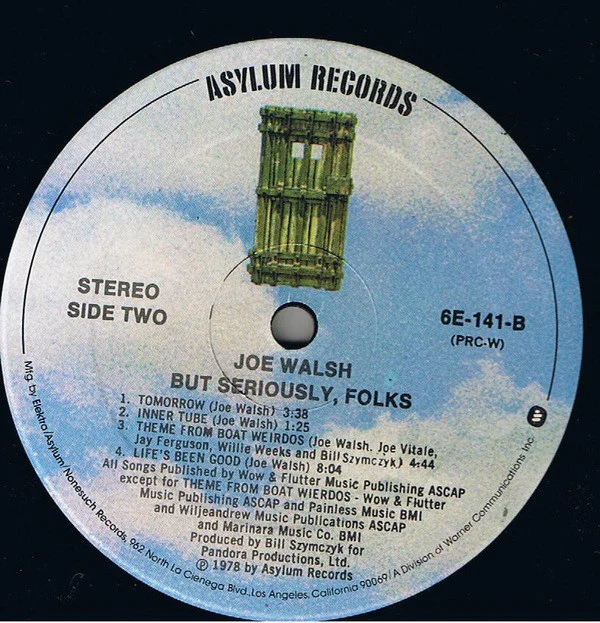 Joe Walsh - "But Seriously, Folks..." (LP, Album, PRC) (Very Good Plus (VG+)) - Image 5