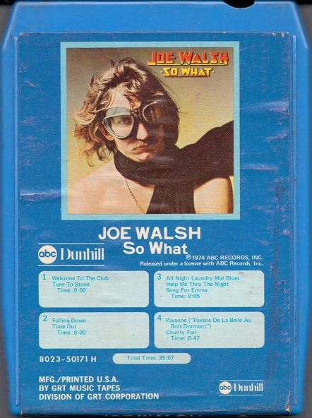 Joe Walsh - So What (8-Trk, Album) (Very Good (VG))