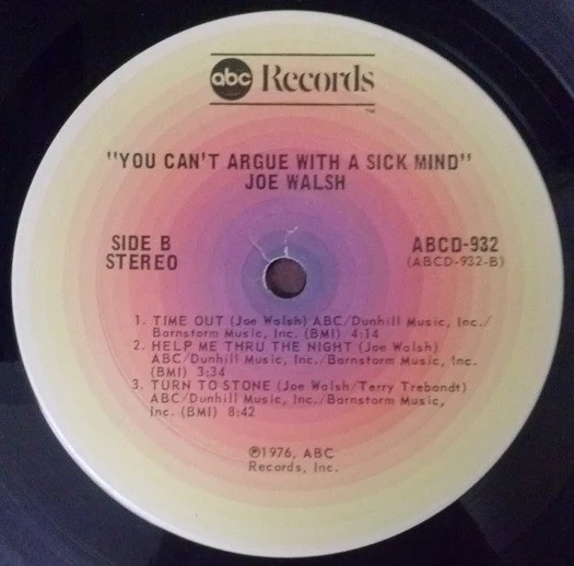 Joe Walsh - You Can't Argue With A Sick Mind (LP, Album, Ter) (Near Mint (NM or M-)) - Image 4