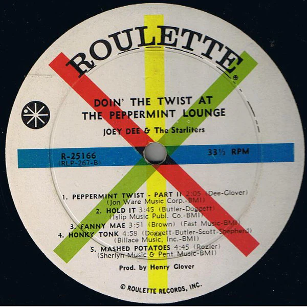Joey Dee & The Starliters - Doin' The Twist At The Peppermint Lounge (LP, Album, Mono) (Good Plus (G+)) - Image 4