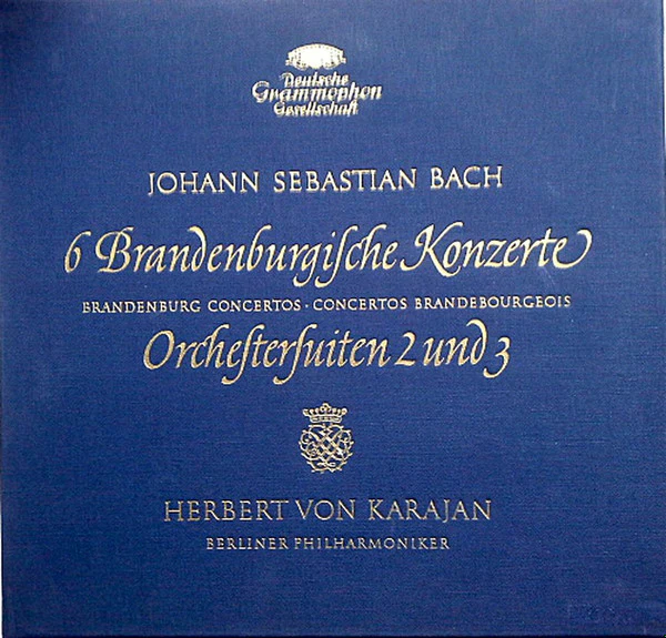 Johann Sebastian Bach, Berliner Philharmoniker, Herbert von Karajan - 6 Brandenburgische Konzerte, Orchestersuiten 2 Und 3 (3xLP + Box) (Near Mint (NM or M-))