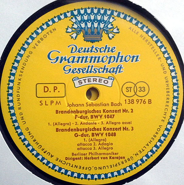 Johann Sebastian Bach, Berliner Philharmoniker, Herbert von Karajan - 6 Brandenburgische Konzerte, Orchestersuiten 2 Und 3 (3xLP + Box) (Near Mint (NM or M-)) - Image 4