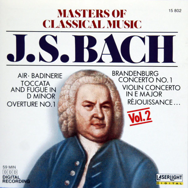 Johann Sebastian Bach - Masters Of Classical Music, Vol.2 (CD, Comp, JVC) (Near Mint (NM or M-))