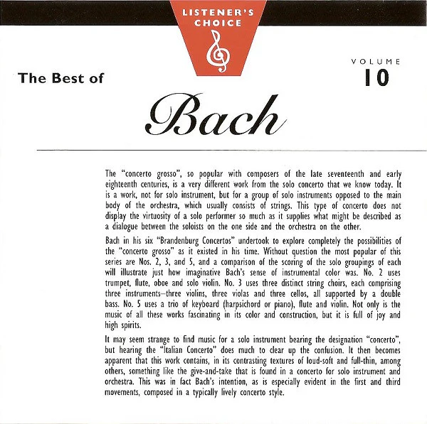 Johann Sebastian Bach - The Best Of Bach (CD, Comp) (Near Mint (NM or M-)) - Image 5