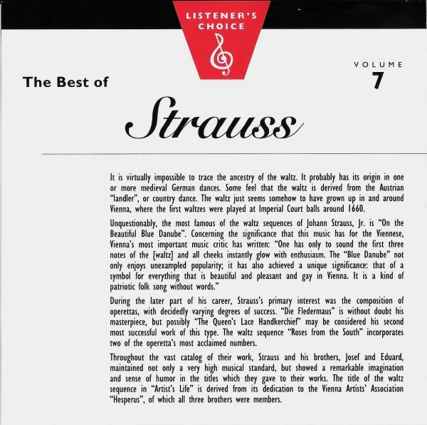 Johann Strauss Jr. - The Best Of Strauss (CD, Comp) (Near Mint (NM or M-)) - Image 4