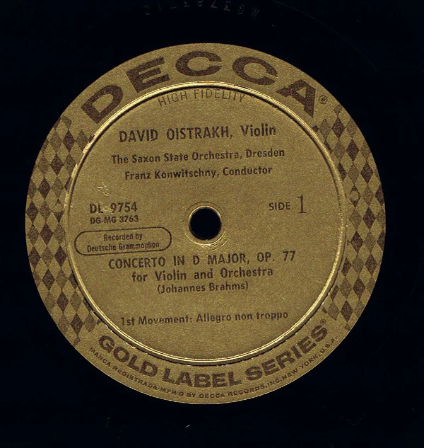 Johannes Brahms / David Oistrach, Staatskapelle Dresden, Franz Konwitschny - Concerto For Violin And Orchestra In D Major Op 77 (LP, Mono) (Near Mint (NM or M-)) - Image 4