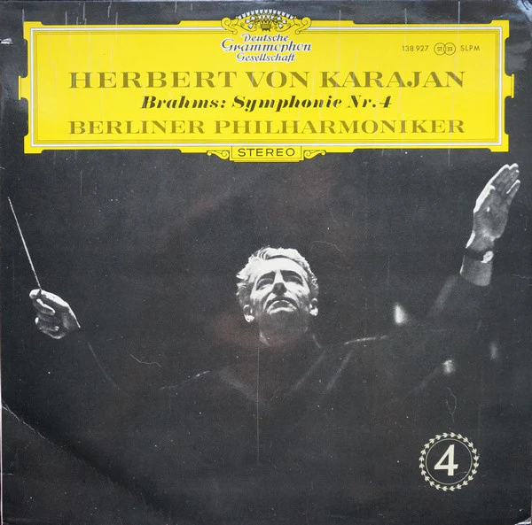 Johannes Brahms, Herbert von Karajan, Berliner Philharmoniker - Symphonie Nr. 4 (LP, RP) (Near Mint (NM or M-))