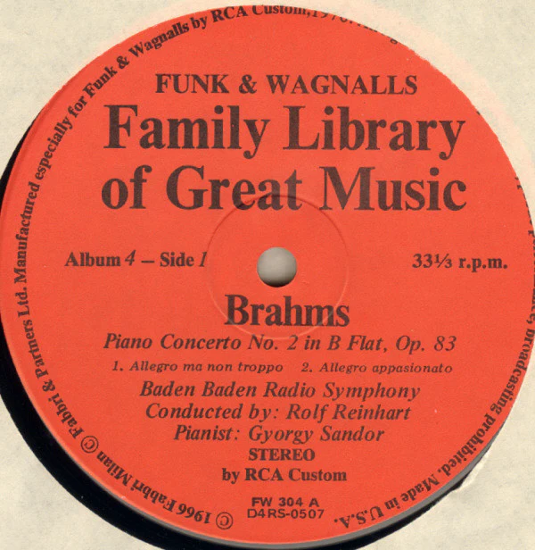 Johannes Brahms - The Piano Concerto No. 2 In B Flat (LP, Album) (Very Good Plus (VG+)) - Image 3