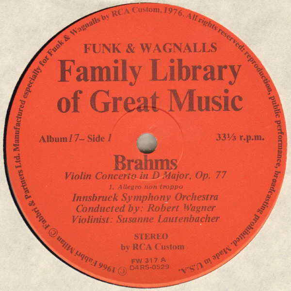 Johannes Brahms - Violin Concerto In D Major - Hungarian Dances (LP) (Very Good Plus (VG+)) - Image 3