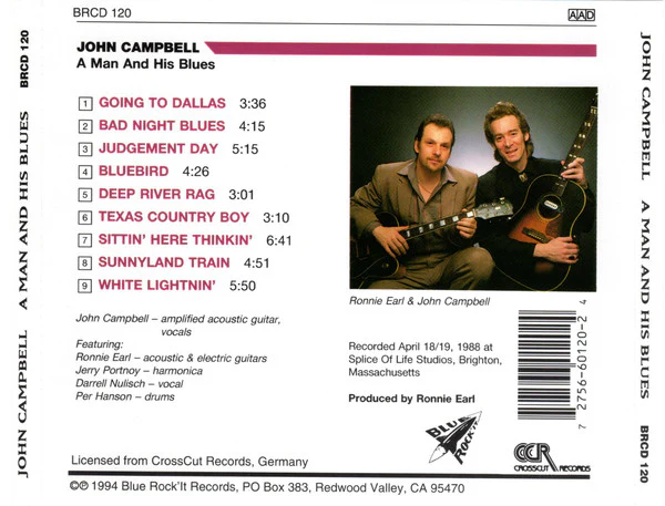John Campbell - A Man And His Blues (CD, Album) (Very Good Plus (VG+)) - Image 3