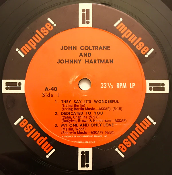 John Coltrane And Johnny Hartman - John Coltrane And Johnny Hartman (LP, Album, Mono, Gat) (Good Plus (G+)) - Image 5