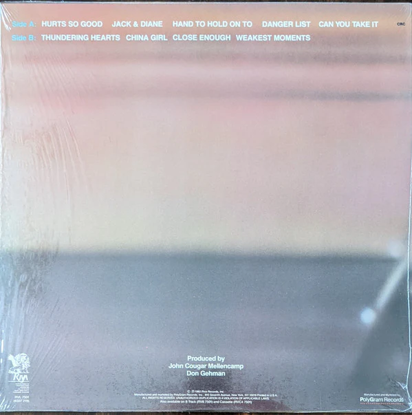John Cougar Mellencamp - American Fool (LP, Album, Club, CRC) (Very Good Plus (VG+)) - Image 2