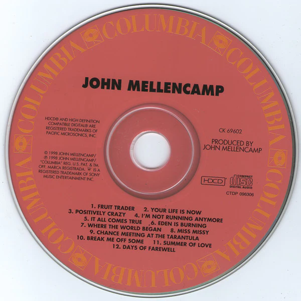John Cougar Mellencamp - John Mellencamp (HDCD, Album) (Near Mint (NM or M-)) - Image 3