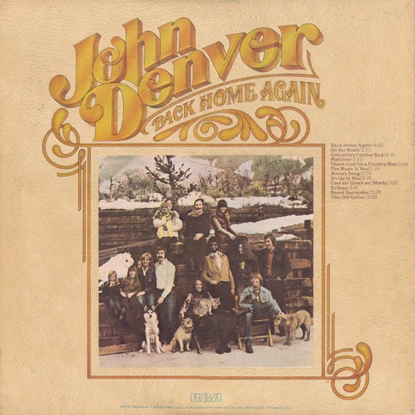 John Denver - Back Home Again (LP, Album, Ind) (Very Good Plus (VG+)) - Image 2