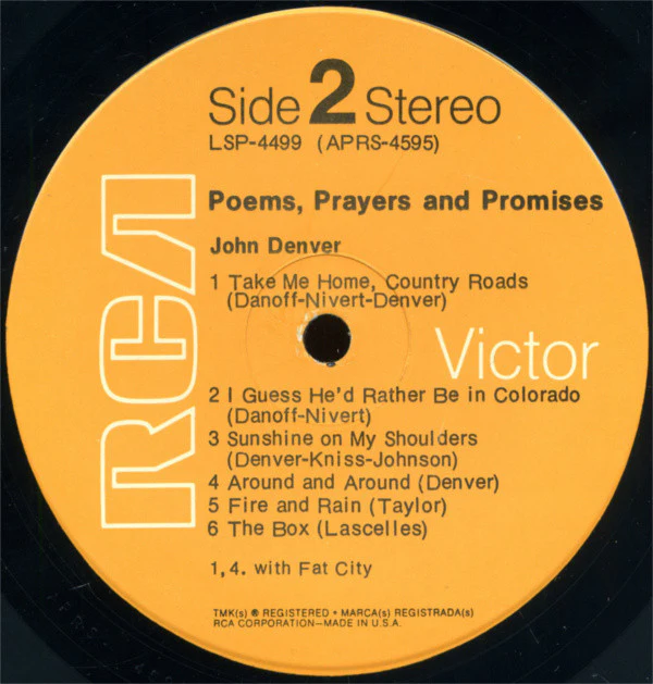John Denver - Poems, Prayers & Promises (LP, Album, Ind) (Very Good (VG)) - Image 4