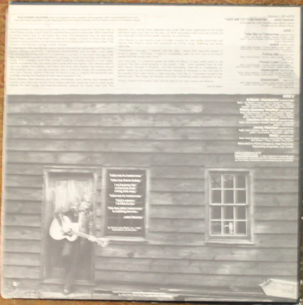 John Denver - Take Me To Tomorrow (LP, Album, Ind) (Near Mint (NM or M-)) - Image 2