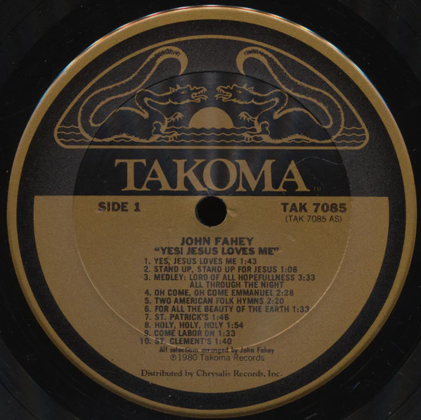 John Fahey - Yes! Jesus Loves Me - Guitar Hymns (LP, Album) (Very Good Plus (VG+)) - Image 4
