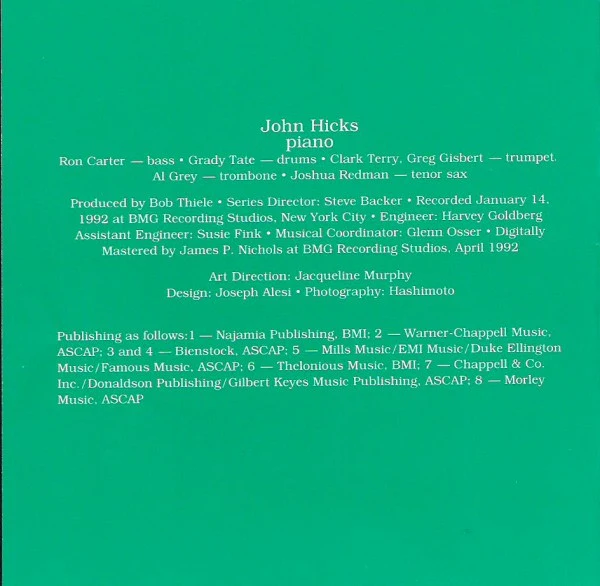 John Hicks - Friends Old And New (CD, Album) (Very Good Plus (VG+)) - Image 5