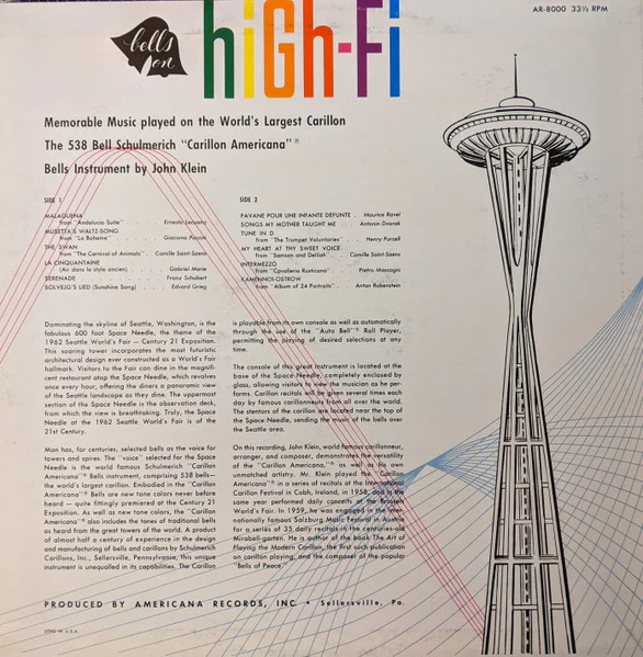 John Klein - Bells On High-Fi (LP, Album) (Very Good Plus (VG+)) - Image 2