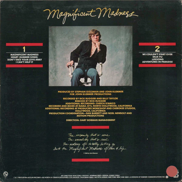 John Klemmer - Magnificent Madness (LP, Album, Spe) (Very Good Plus (VG+)) - Image 2