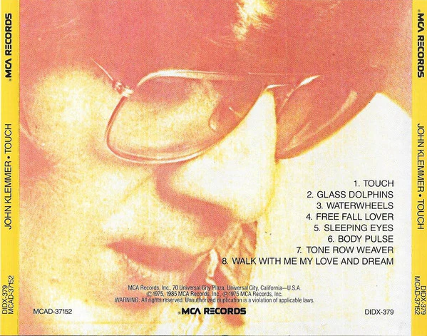 John Klemmer - Touch (CD, Album, RE) (Near Mint (NM or M-)) - Image 2