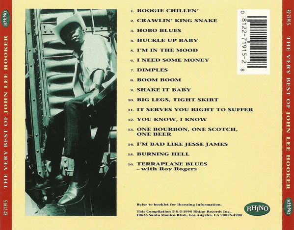 John Lee Hooker - The Very Best Of (CD, Comp, RM) (Very Good Plus (VG+)) - Image 2