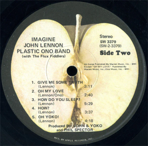 John Lennon - Imagine (LP, Album, Win) (Good Plus (G+)) - Image 4