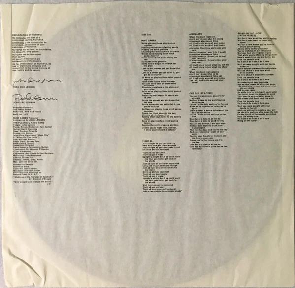 John Lennon - Mind Games (LP, Album, Jac) (Near Mint (NM or M-)) - Image 5