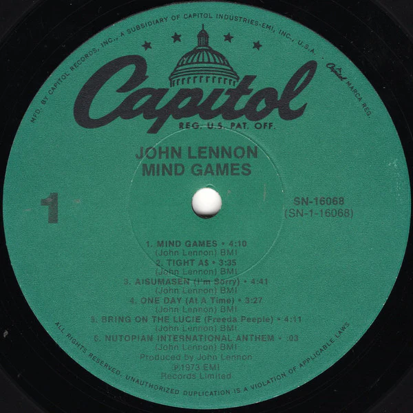 John Lennon - Mind Games (LP, Album, RE, Gre) (Very Good Plus (VG+)) - Image 3