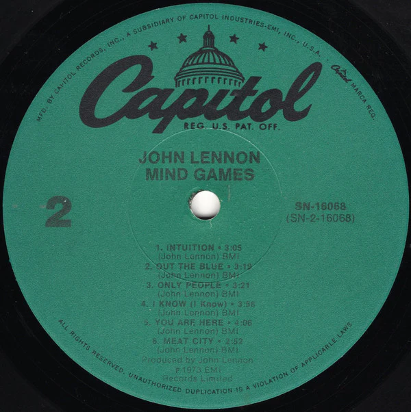 John Lennon - Mind Games (LP, Album, RE, Gre) (Very Good Plus (VG+)) - Image 4
