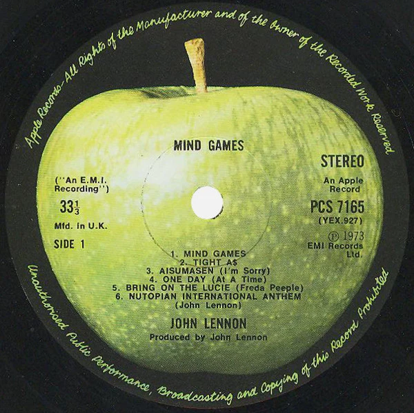 John Lennon - Mind Games (LP, Album) (Very Good Plus (VG+)) - Image 3