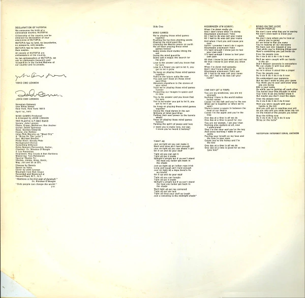 John Lennon - Mind Games (LP, Album) (Very Good Plus (VG+)) - Image 5