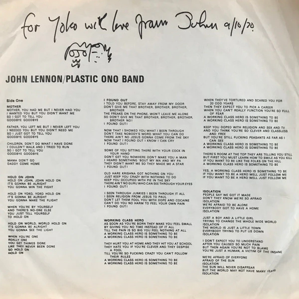 John Lennon / The Plastic Ono Band - John Lennon / Plastic Ono Band (LP, Album) (Near Mint (NM or M-)) - Image 3