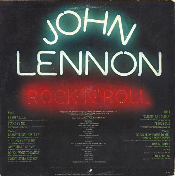 John Lennon - Rock 'N' Roll (LP, Album) (Very Good Plus (VG+)) - Image 2