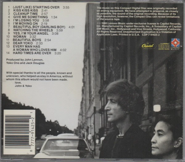 John Lennon & Yoko Ono - Double Fantasy (CD, Album, RE) (Very Good Plus (VG+)) - Image 2