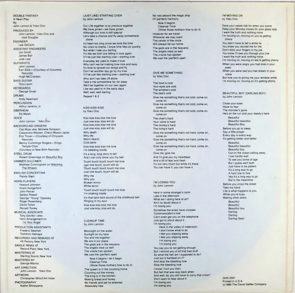 John Lennon & Yoko Ono - Double Fantasy (LP, Album, Cor) (Very Good Plus (VG+)) - Image 5