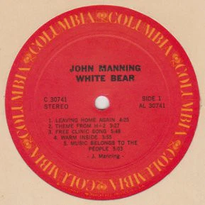 John Manning - White Bear (LP) (Good (G)) - Image 3