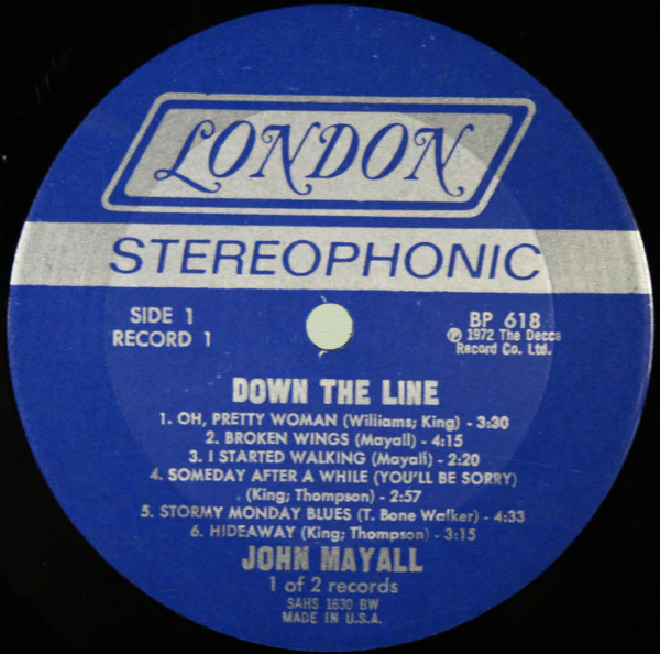 John Mayall - Down The Line (LP, Comp + LP, Album + Album, Comp, BW ) (Very Good Plus (VG+)) - Image 4