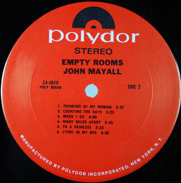 John Mayall - Empty Rooms (LP, Album, Pit) (Very Good Plus (VG+)) - Image 4