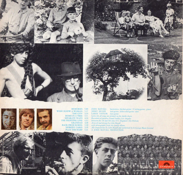 John Mayall • Jerry McGee • Larry Taylor - Memories (LP, Album, Pit) (Very Good Plus (VG+)) - Image 3