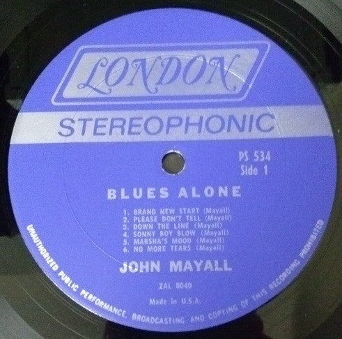 John Mayall - The Blues Alone (LP, Album) (Very Good Plus (VG+)) - Image 3
