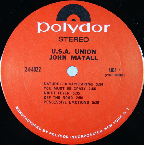 John Mayall - U.S.A. Union (LP, Album, Gat) (Very Good Plus (VG+)) - Image 5