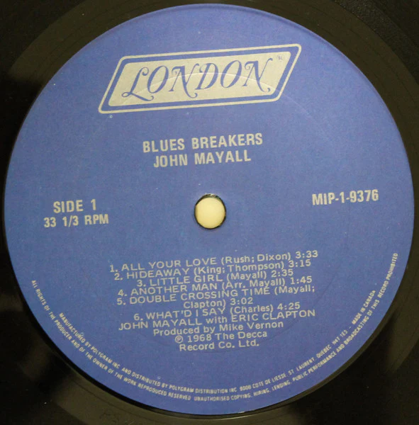 John Mayall With Eric Clapton - Blues Breakers (LP, Album, RE) (Near Mint (NM or M-)) - Image 3