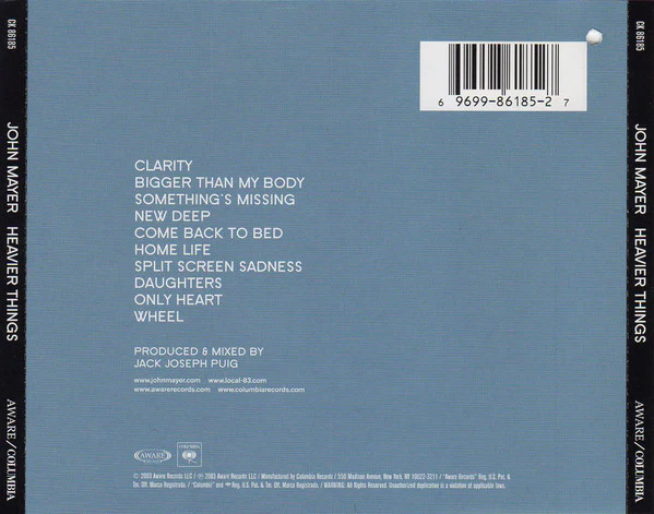 John Mayer - Heavier Things (CD, Album, No ) (Near Mint (NM or M-)) - Image 2
