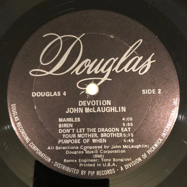 John McLaughlin - Devotion (LP, Album, Gat) (Very Good (VG)) - Image 4
