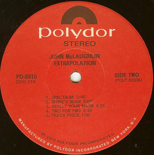 John McLaughlin - Extrapolation (LP, Album) (Very Good (VG)) - Image 4