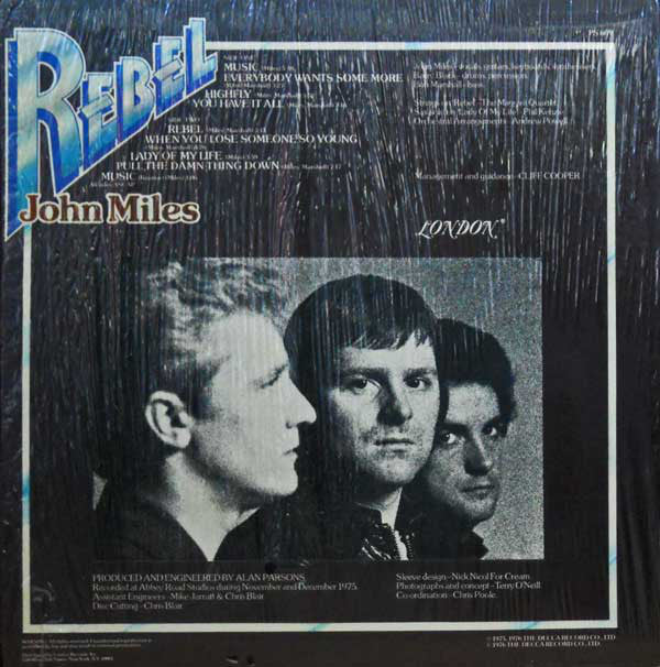 John Miles - Rebel (LP, Album, Pet) (Very Good Plus (VG+)) - Image 2
