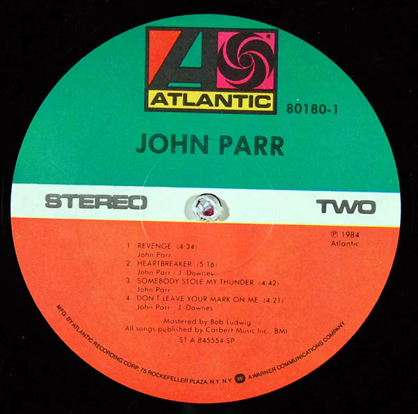 John Parr - John Parr (LP, Album, SP ) (Near Mint (NM or M-)) - Image 4