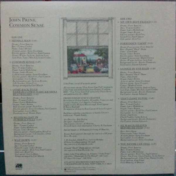 John Prine - Common Sense (LP, Album, RI) (Very Good (VG)) - Image 2